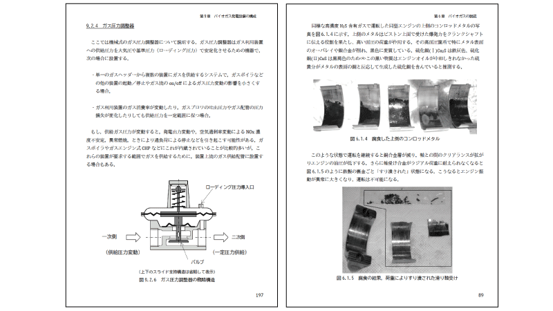 書籍の内容　脱硫・シロキサン対策・CHPから安全管理まで